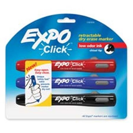 SANFORD Sanford Ink Corporation SAN1741920 Dry Erase Markers- Retractable- Chisel Point- Black SAN1741920